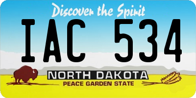 ND license plate IAC534