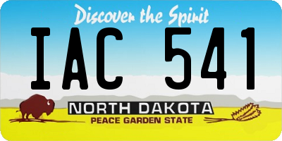 ND license plate IAC541
