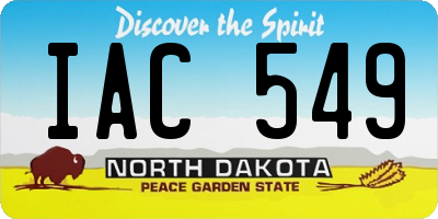 ND license plate IAC549