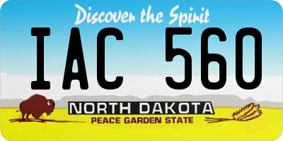 ND license plate IAC560