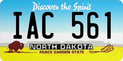 ND license plate IAC561