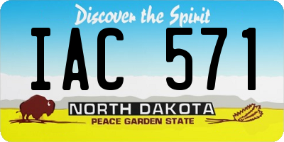 ND license plate IAC571