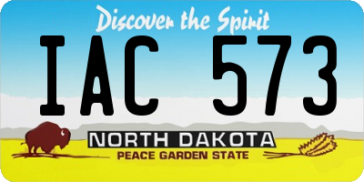 ND license plate IAC573