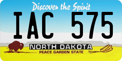 ND license plate IAC575
