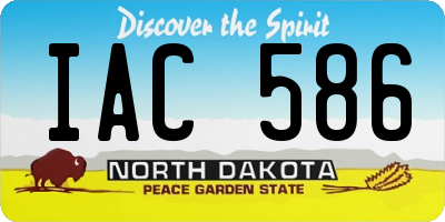 ND license plate IAC586