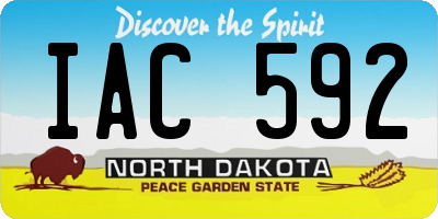 ND license plate IAC592