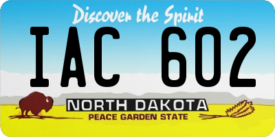 ND license plate IAC602