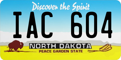 ND license plate IAC604