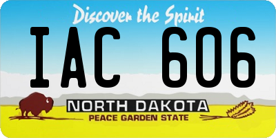ND license plate IAC606