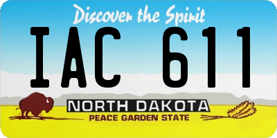 ND license plate IAC611