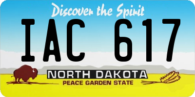 ND license plate IAC617