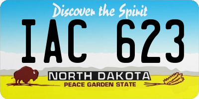 ND license plate IAC623