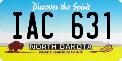 ND license plate IAC631