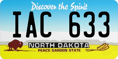 ND license plate IAC633