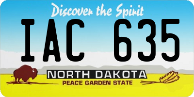 ND license plate IAC635