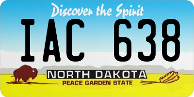 ND license plate IAC638