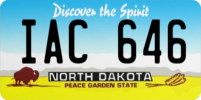 ND license plate IAC646