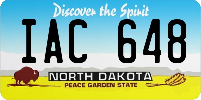 ND license plate IAC648