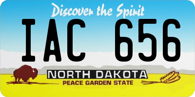 ND license plate IAC656