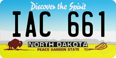 ND license plate IAC661