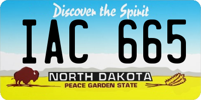 ND license plate IAC665