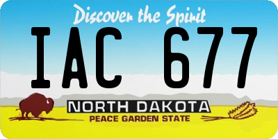 ND license plate IAC677