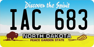 ND license plate IAC683