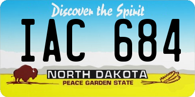 ND license plate IAC684