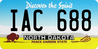 ND license plate IAC688