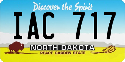 ND license plate IAC717