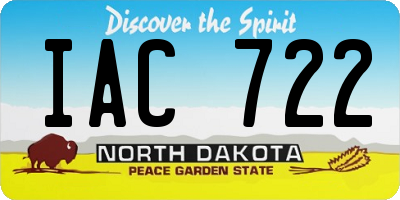 ND license plate IAC722