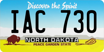 ND license plate IAC730