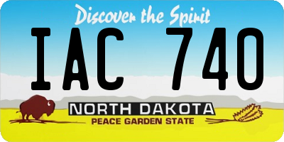 ND license plate IAC740