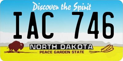 ND license plate IAC746