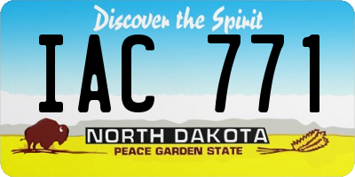 ND license plate IAC771