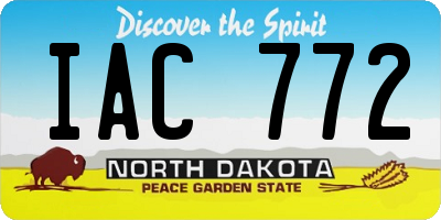 ND license plate IAC772