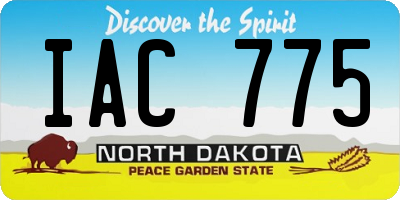 ND license plate IAC775