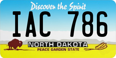 ND license plate IAC786