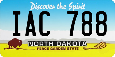 ND license plate IAC788