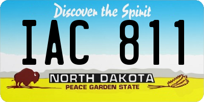 ND license plate IAC811