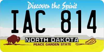 ND license plate IAC814