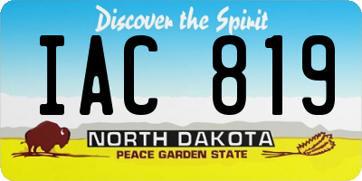 ND license plate IAC819