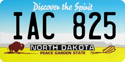 ND license plate IAC825
