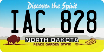 ND license plate IAC828