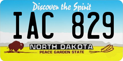 ND license plate IAC829