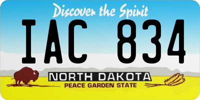 ND license plate IAC834