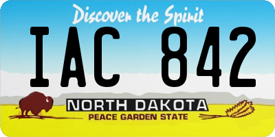 ND license plate IAC842