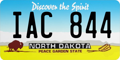 ND license plate IAC844