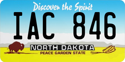 ND license plate IAC846