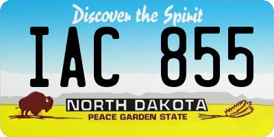 ND license plate IAC855